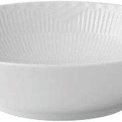 Royal Copenhagen Hvid Riflet Halvblonde 1,1 L. Skål