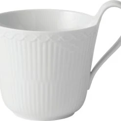 Royal Copenhagen Hvid Riflet Halvblonde 33 Cl. Højhankskop