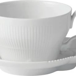 Royal Copenhagen Hvid Elements 26 Cl. Kop Med Underkop