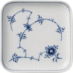 Royal Copenhagen Musselmalet Riflet 9 Cm. Firkantet Asiette