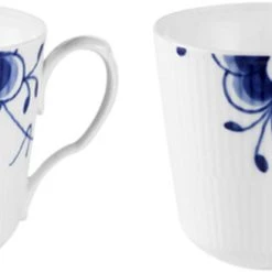 Royal Copenhagen Blå Mega Riflet 37 Cl. Krus 2 Stk.