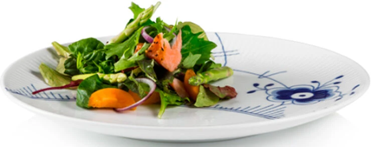 Royal Copenhagen Blå Mega Riflet 27 Cm. Coupe Tallerken - Billede 3