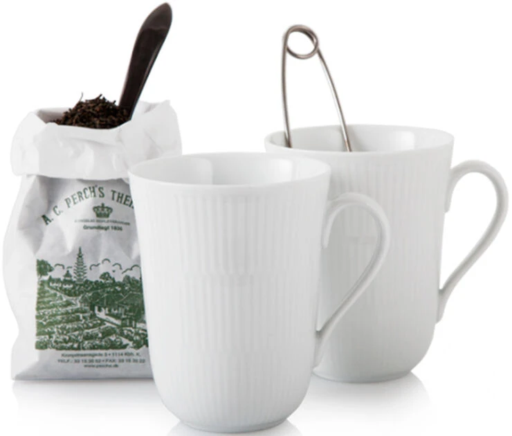 Royal Copenhagen Hvid Riflet 33 Cl. Krus 2 Stk. - Billede 3