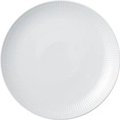 Royal Copenhagen Hvid Riflet Coupe 23 Cm. Tallerken