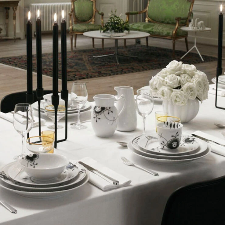 Royal Copenhagen Sort Mega Riflet 22 Cm. Tallerken - Billede 3