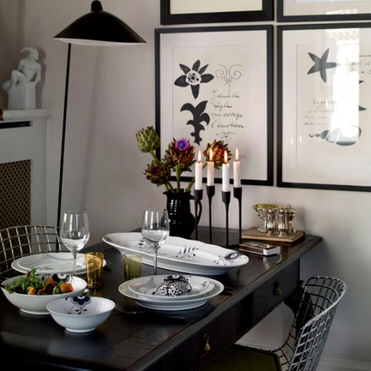 Royal Copenhagen Sort Mega Riflet 22 Cm. Tallerken - Billede 2