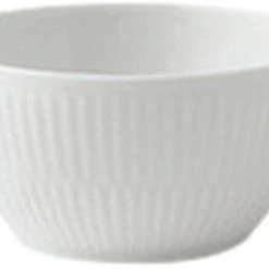 Royal Copenhagen Hvid Riflet 15 Cl. Sukkerskål