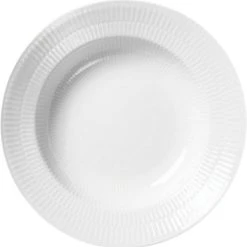 Royal Copenhagen Hvid Riflet 30 Cm. Dyb Tallerken
