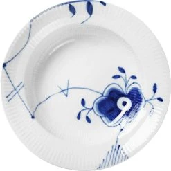 Royal Copenhagen Blå Mega Riflet 21 Cm. Dyb Tallerken
