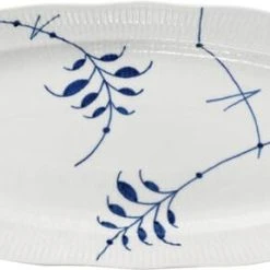 Royal Copenhagen Blå Mega Riflet 60 Cm. Fad