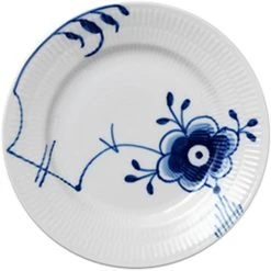 Royal Copenhagen Blå Mega Riflet 17 Cm. Tallerken