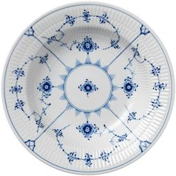 Royal Copenhagen Musselmalet Riflet 21 Cm. Dyb Tallerken