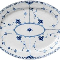 Royal Copenhagen Mussel Halvblonde 36,5 Cm. Ovalt Fad