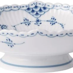 Royal Copenhagen Musselmalet Halvblonde Skål På Fod 6 Cm