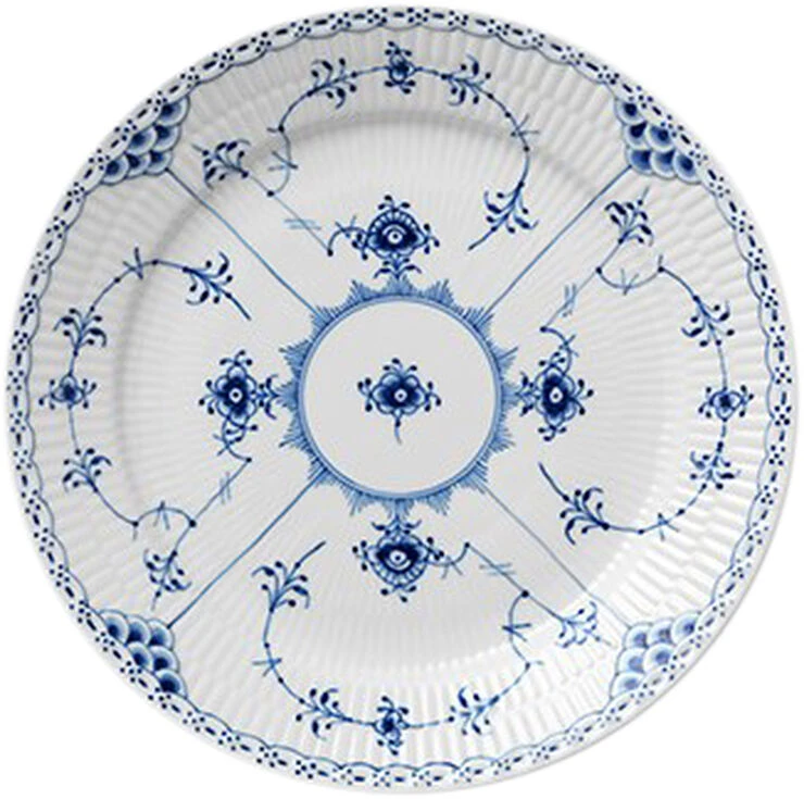 Royal Copenhagen Musselmalet Halvblonde 25 Cm. Tallerken