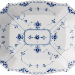 Royal Copenhagen Musselmalet Helblonde Firkantet Fad 26 Cm