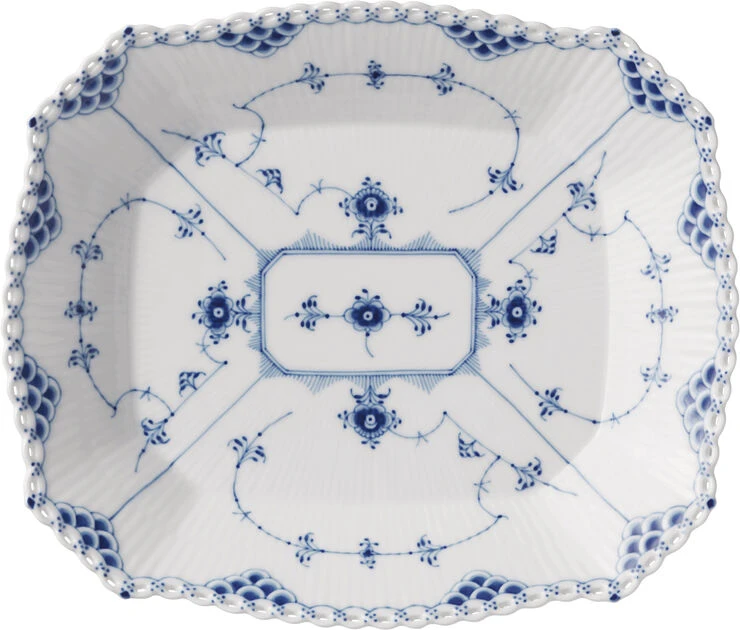 Royal Copenhagen Musselmalet Helblonde Firkantet Fad 26 Cm