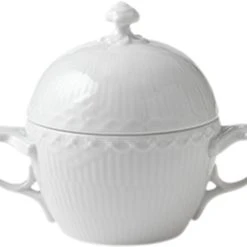 Royal Copenhagen Hvid Halvblonde 20 Cl. Sukkerskål