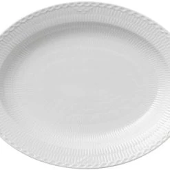 Royal Copenhagen Hvid Halvblonde 36,5 Cm. Fad