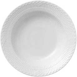 Royal Copenhagen Hvid Halvblonde 21 Cm. Dyb Tallerken