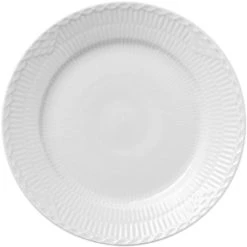 Royal Copenhagen Hvid Halvblonde 19 Cm. Tallerken