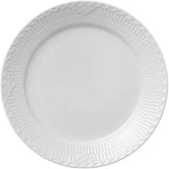 Royal Copenhagen Hvid Halvblonde 25 Cm. Tallerken