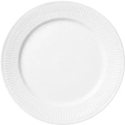 Royal Copenhagen Hvid Riflet 27 Cm. Tallerken