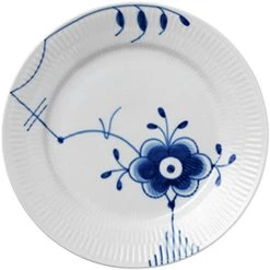 Royal Copenhagen Blå Mega Riflet 19 Cm. Tallerken