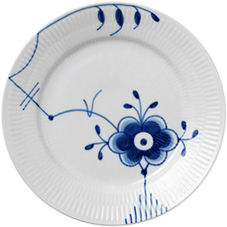 Royal Copenhagen Blå Mega Riflet 19 Cm. Tallerken