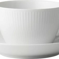 Royal Copenhagen Hvid Riflet 28 Cl. Tekop