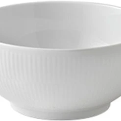 Royal Copenhagen Hvid Riflet 110 Cl. Skål