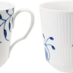 Royal Copenhagen Blå Mega Riflet Krus 35 Cl 2-pak