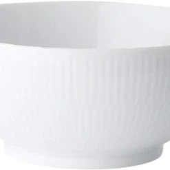 Royal Copenhagen Hvid Riflet 47 Cl. Skål