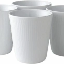 Royal Copenhagen Hvid Riflet 29 Cl. Termokop 4 Stk.