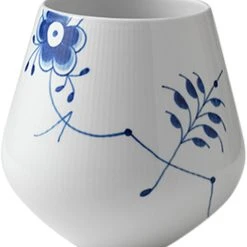 Royal Copenhagen Blå Mega Riflet 20,5 Cm. Vase
