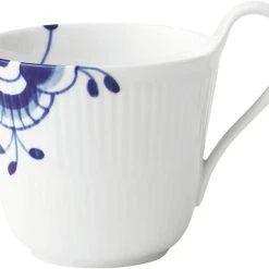 Royal Copenhagen Blå Mega Riflet 33 Cl. Højhankskop