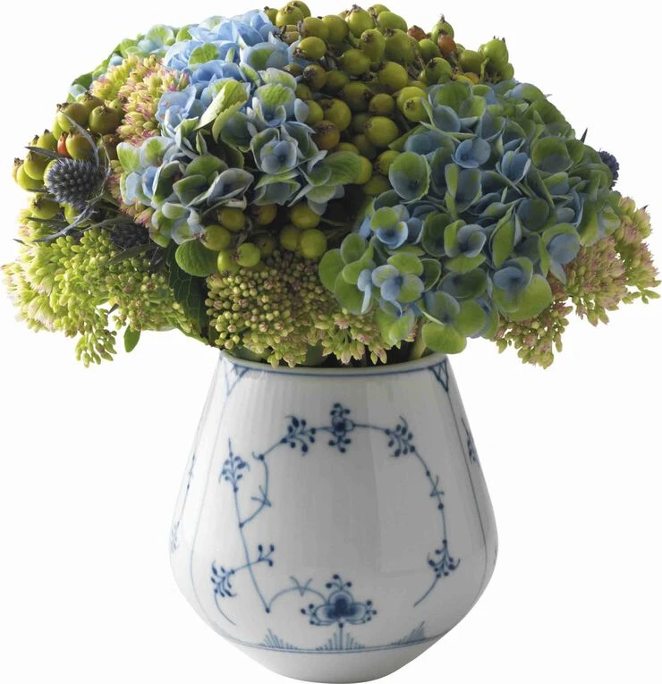 Royal Copenhagen Musselmalet Riflet 2 Cm. Vase - Lille - Billede 2