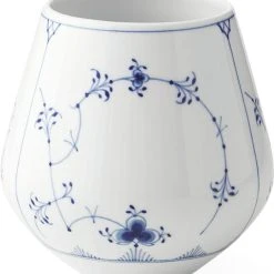 Royal Copenhagen Musselmalet Riflet 15 Cm. Vase - Mellem