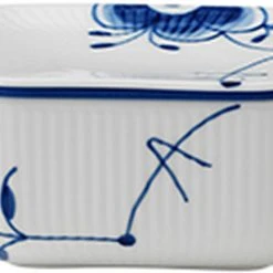 Royal Copenhagen Blå Mega Riflet Smørskål M. Låg 42 Cl.