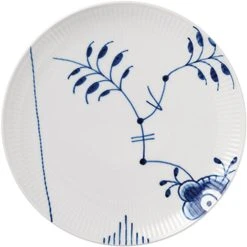 Royal Copenhagen Blå Mega Riflet 23 Cm. Coupe Tallerken