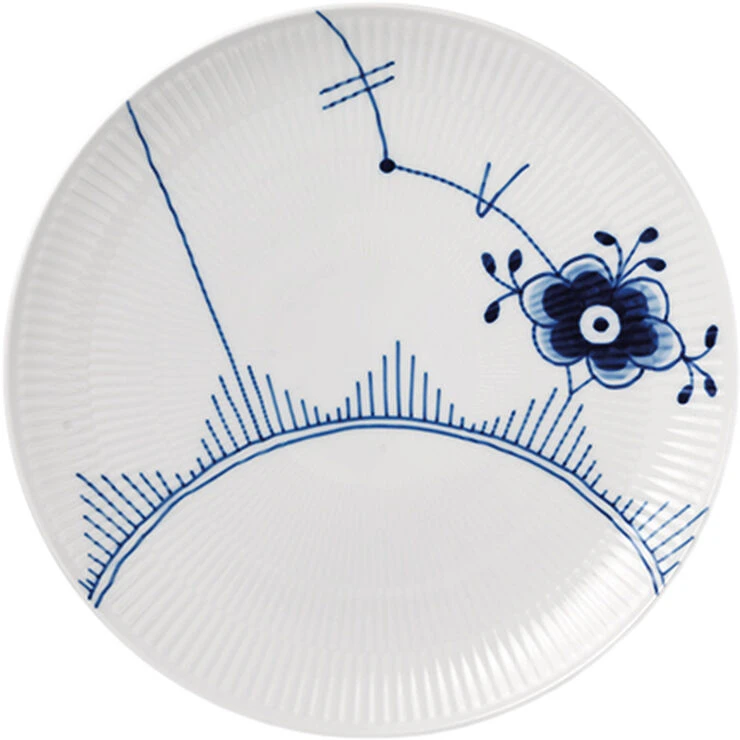 Royal Copenhagen Blå Mega Riflet 27 Cm. Coupe Tallerken - Billede 2