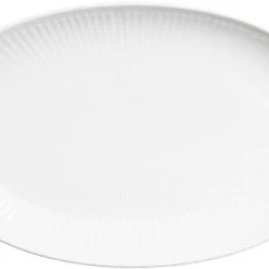 Royal Copenhagen Hvid Riflet 23 Cm. Asiette