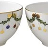 Royal Copenhagen Stjerne Riflet Jul 30 Cl. Konfektskål 2 Stk.