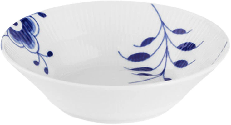 Royal Copenhagen Blå Mega Riflet 17 Cm. Dyb Tallerken