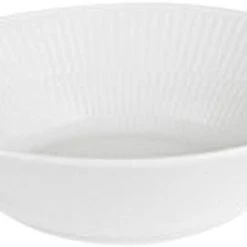 Royal Copenhagen Hvid Riflet 17 Cm. Dyb Tallerken