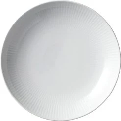 Royal Copenhagen HVID RIFLET MODERNE TALLERKEN 20 CM