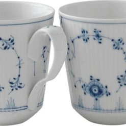 Royal Copenhagen Musselmalet Riflet 37 Cl. Krus 2 Stk.