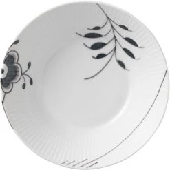 Royal Copenhagen Sort Mega Riflet 17 Cm. Dyb Tallerken
