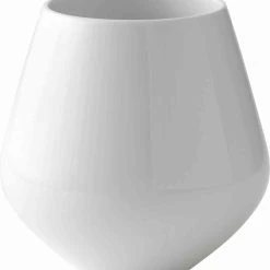 Royal Copenhagen Hvid Riflet 15 Cm. Vase - Medium