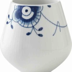 Royal Copenhagen Blå Mega Riflet 12 Cm. Vase - Lille